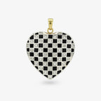 Big Checker Heart Pendant