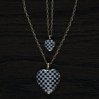 Little Checker Heart Pendant