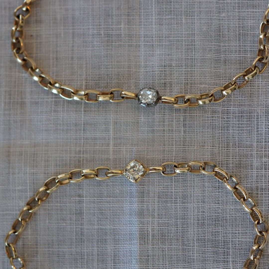 Tilted Diamond Ribbon Bracelet