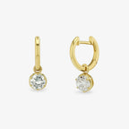Diamond Drop Hoops — round