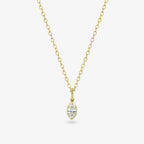 Diamond Seed Pendant Necklace — marquise