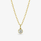 Diamond Seed Pendant Necklace — round
