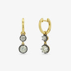 Double Diamond Drop Hoops — round + round