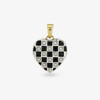Little Checker Heart Pendant