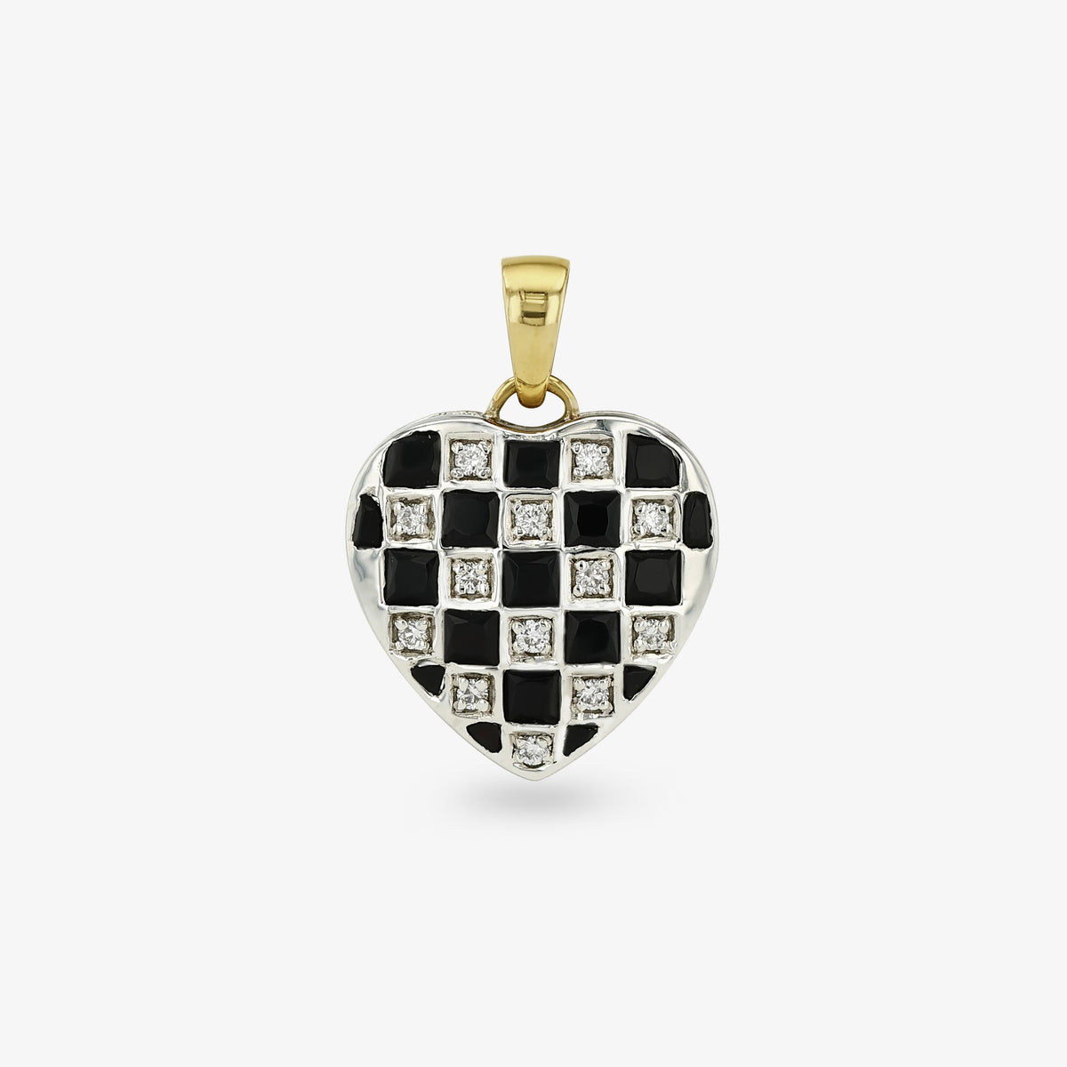 Little Checker Heart Pendant