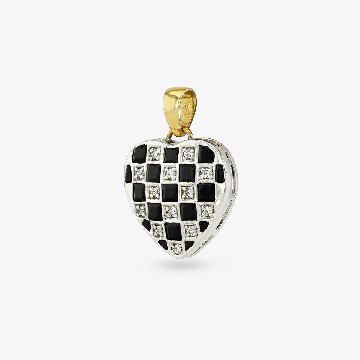 Little Checker Heart Pendant