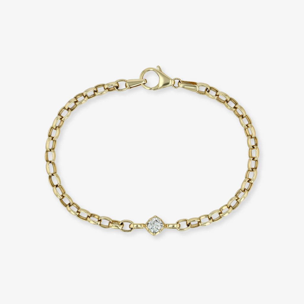Tilted Diamond Ribbon Bracelet