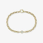 Tilted Diamond Ribbon Bracelet