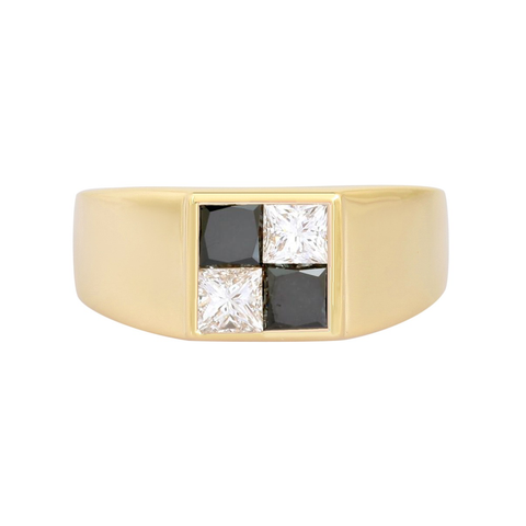 picture of diamond domino ring (yellow)