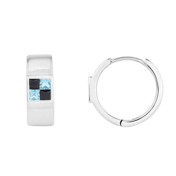 picture of bruiser huggie earrings (white)