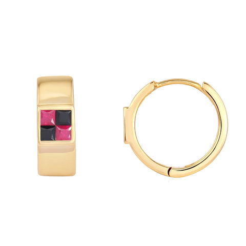 picture of cult classic huggie earrings (yellow)
