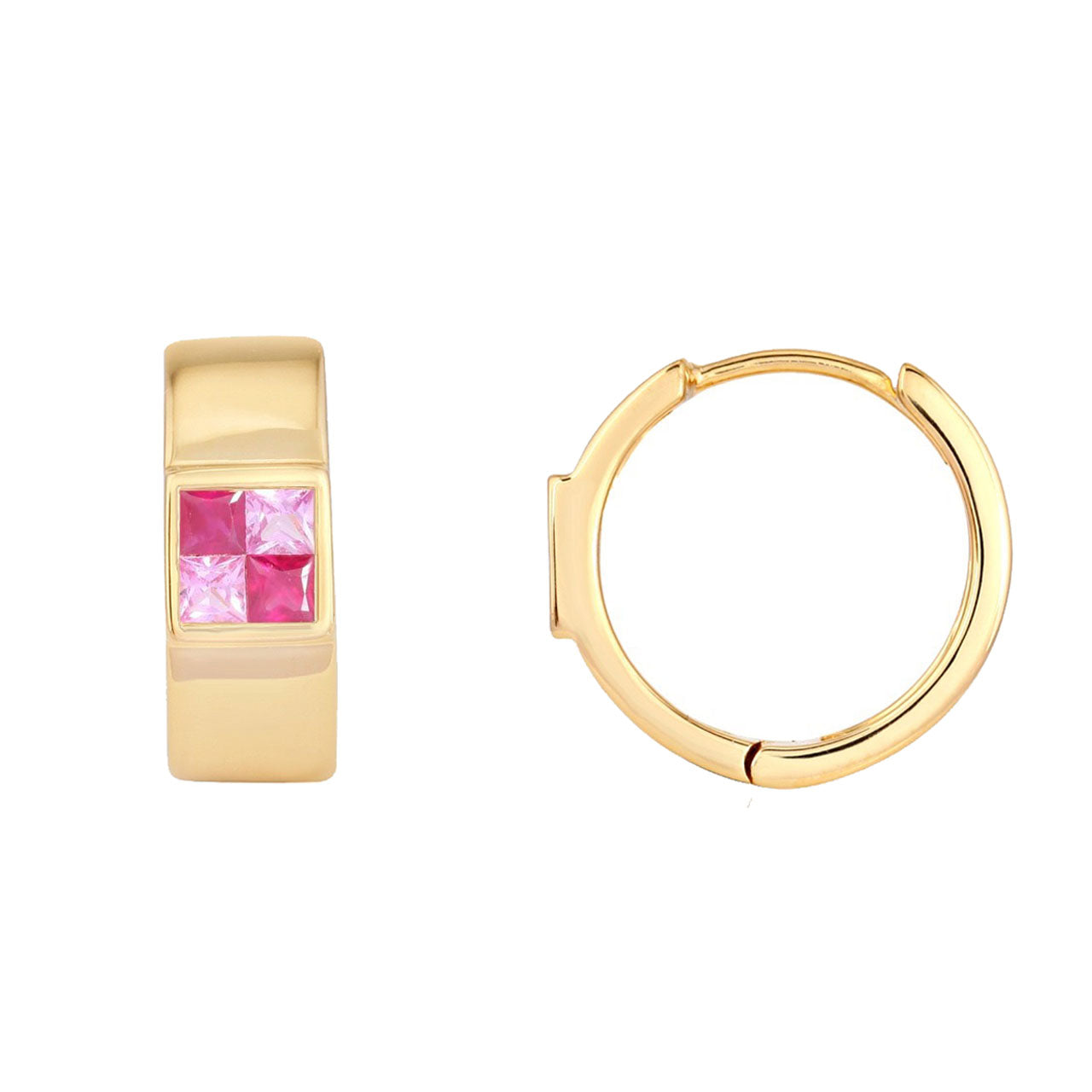 picture of first crush huggie earrings (yellow)