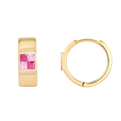picture of first crush huggie earrings (yellow)