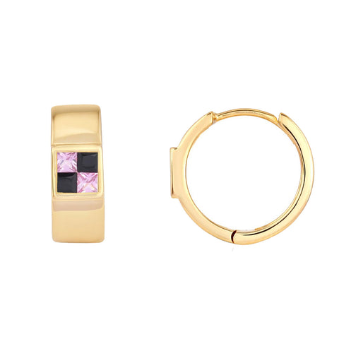 picture of heartbreaker huggie earrings (yellow)