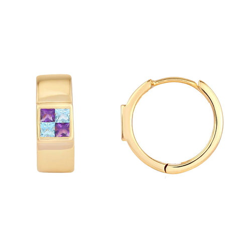 picture of mystery potion huggie earrings (yellow)