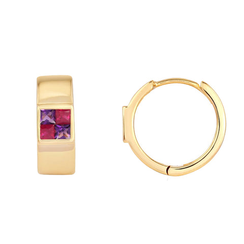 picture of pirate's kiss huggie earrings (yellow)