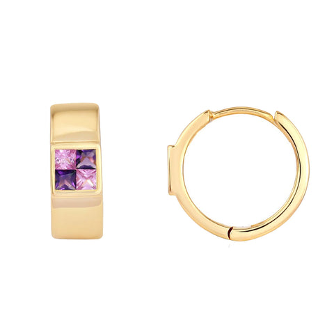 picture of sweet talker huggie earrings (yellow)
